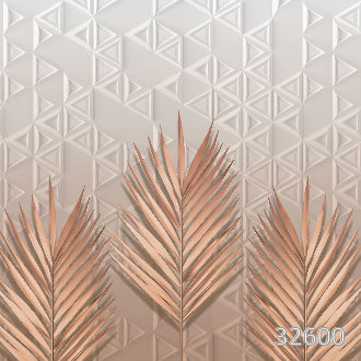 Palm leaves peach