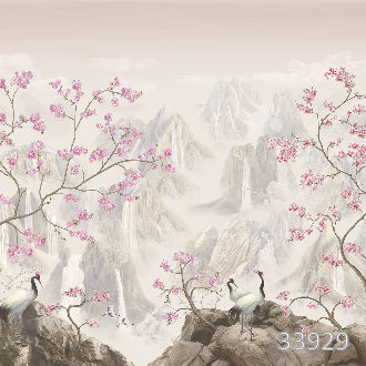Mountain peaks pink