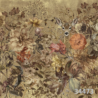 Deer in flowers